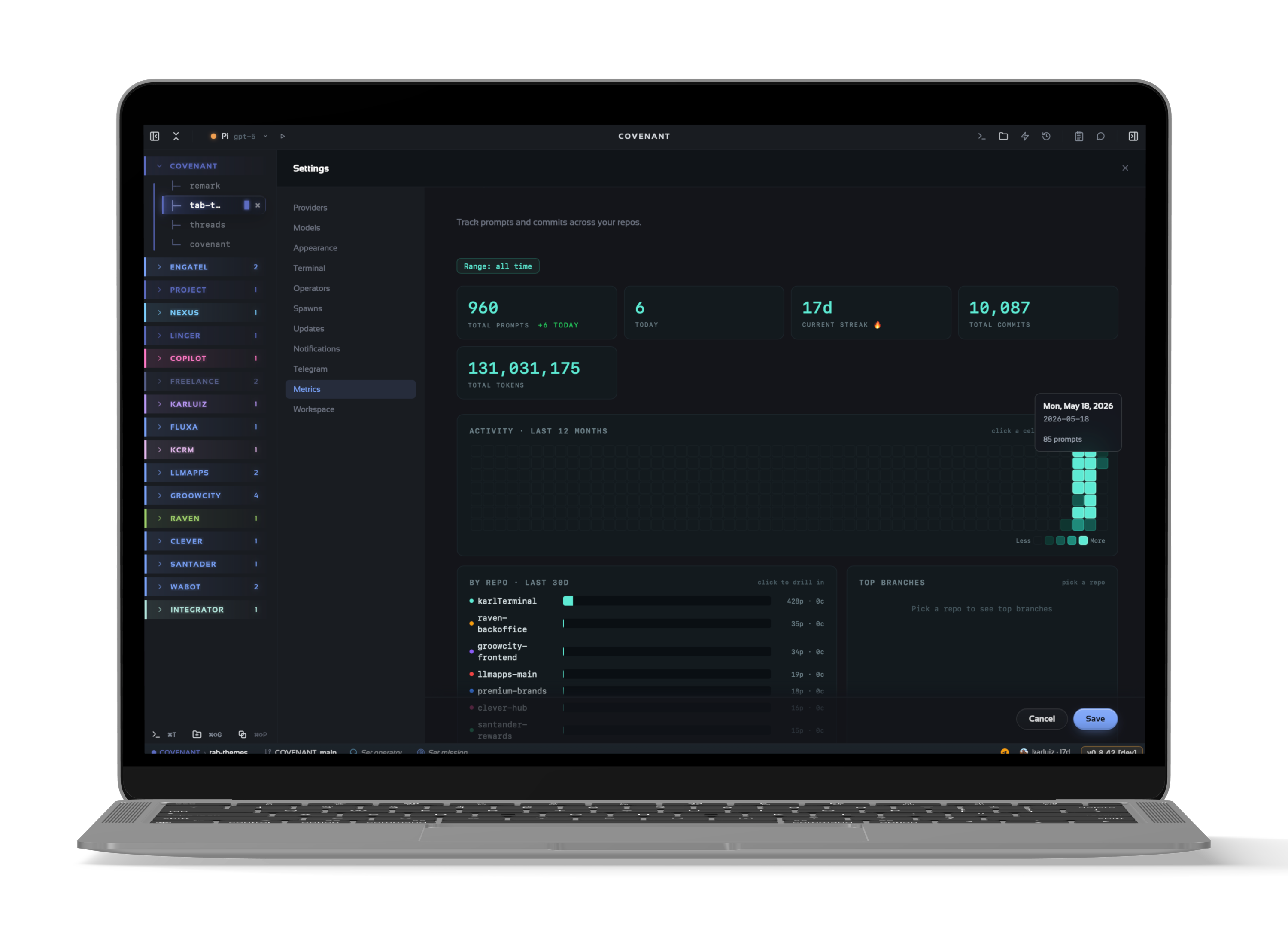 Covenant terminal interface